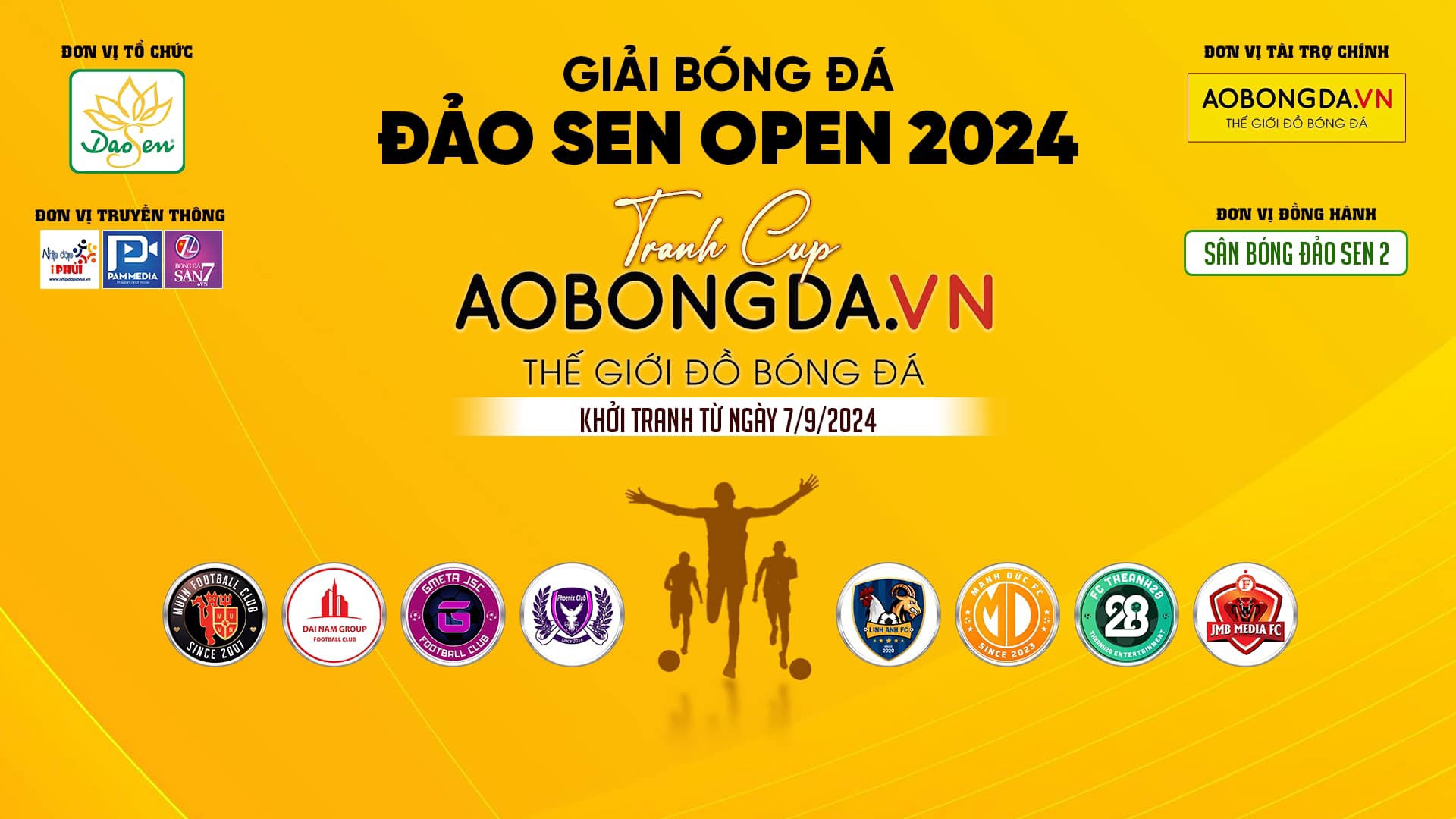 Khởi tranh giải bóng đá Đảo Sen Open 2024 Cúp Aobongda.vn