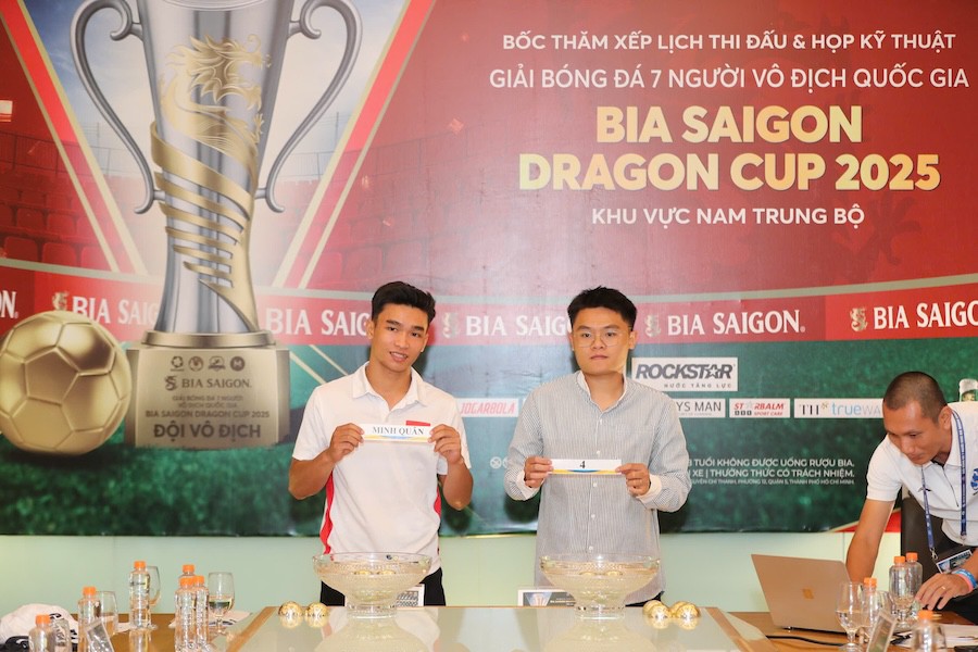 Khởi động Giải bóng đá 7 người vô địch Quốc gia Bia Saigon Dragon Cup 2025 - Khu vực Nam Trung Bộ
