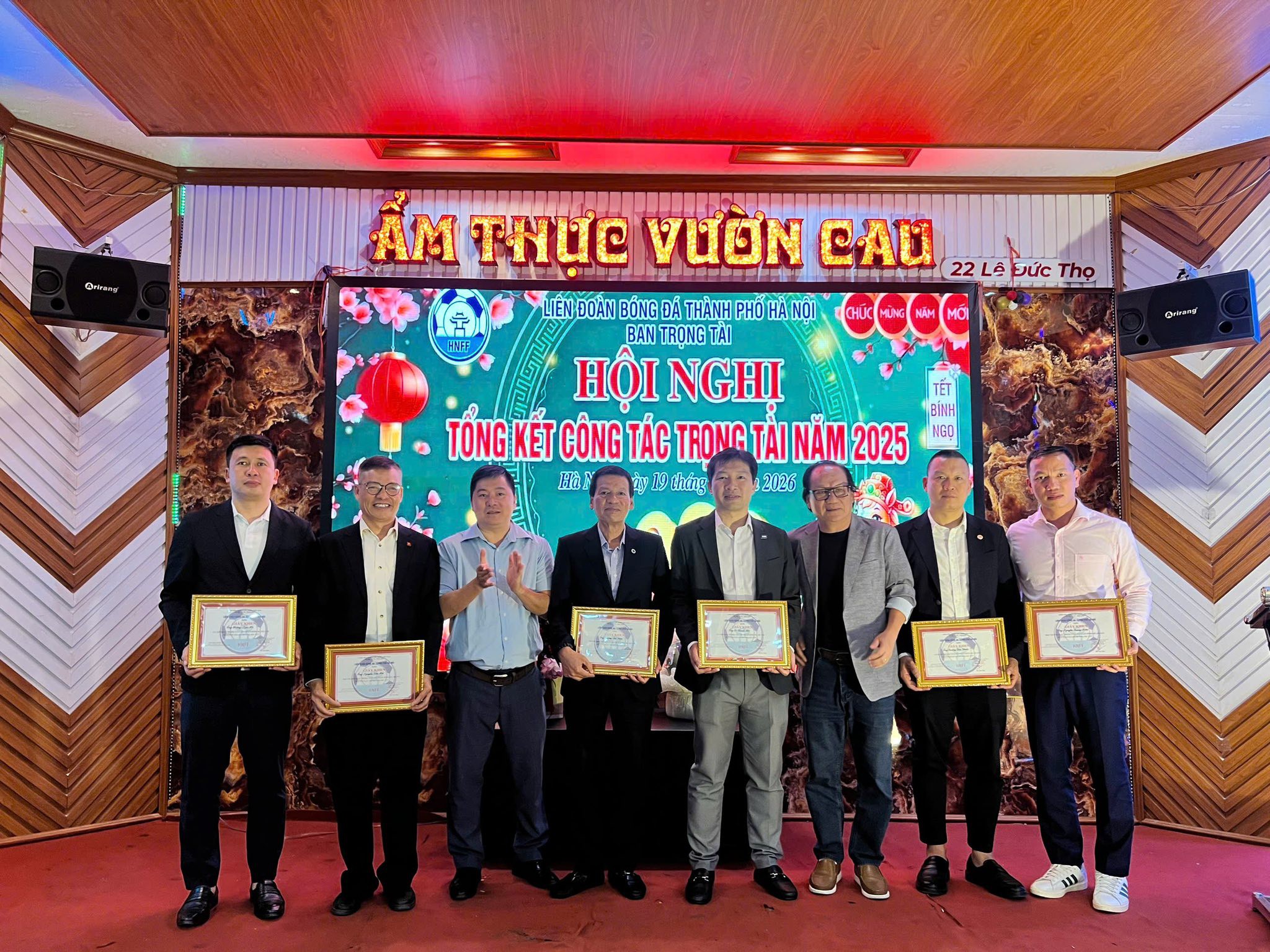 Ban trọng tài Hà Nội vinh danh 26 gương mặt tiêu biểu năm 2025